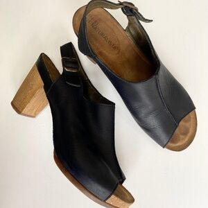 El Naturalista Size 41 Women's Kuna Black Leather Slingback